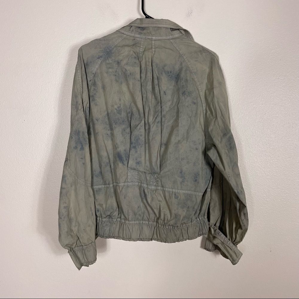 Free People Light Green‎ with Blue Tie Dye Parachute Jacket - Picture 2 of 12